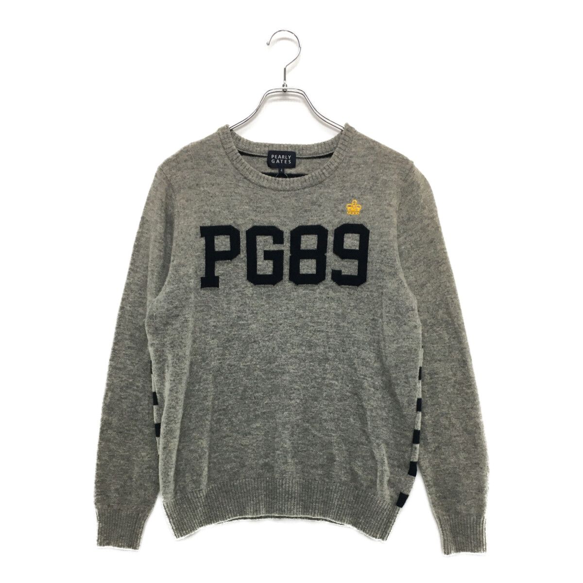 中古 メンズ パーリーゲイツ PEARLY GATES セーター 4(M) グレー 長袖