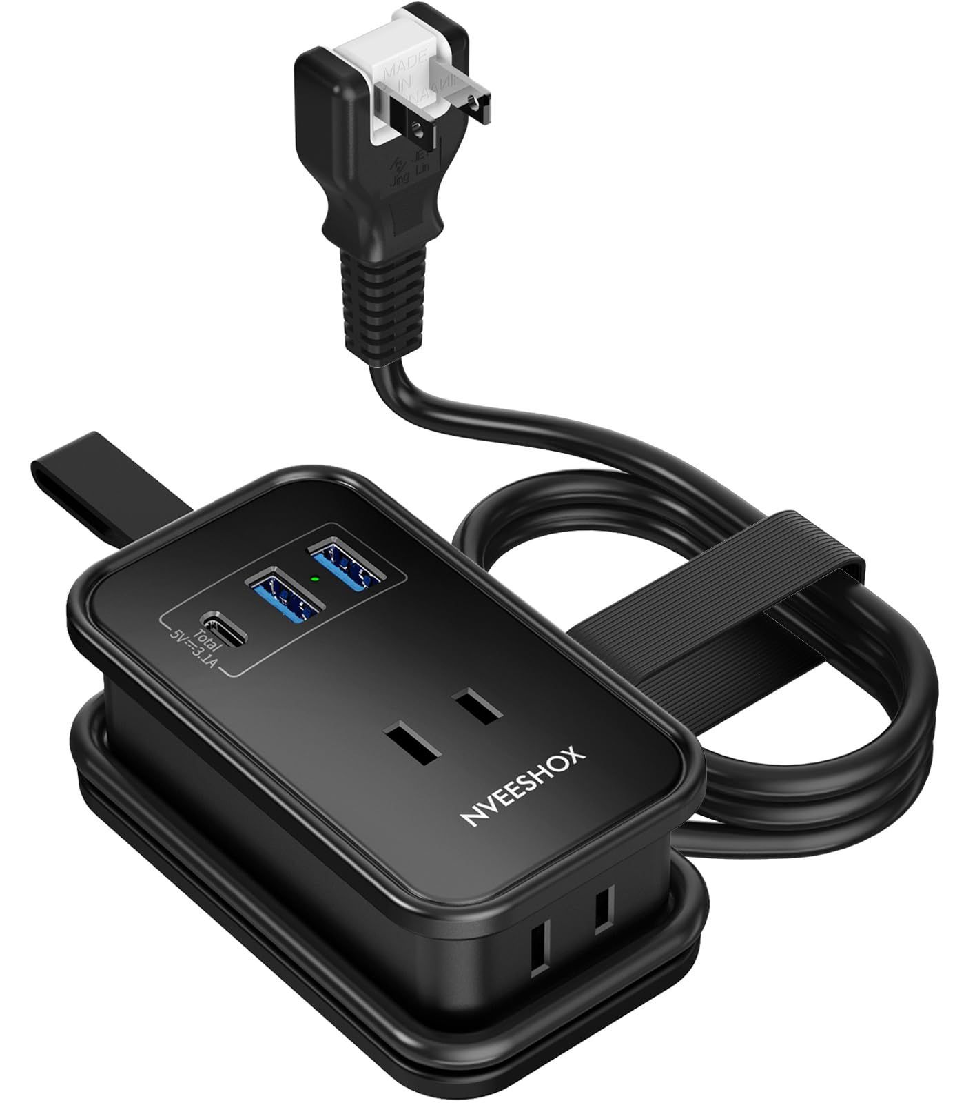 在庫処分】2400W））1USB-Cポート 2USB-Aポート 100V～240V 巻取り