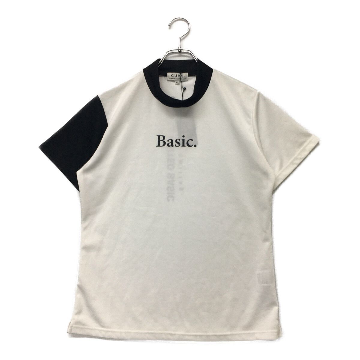 未使用品 レディース クアルトユナイテッド CUARTO UNITED 半袖シャツ XL 白 黒 モックネック