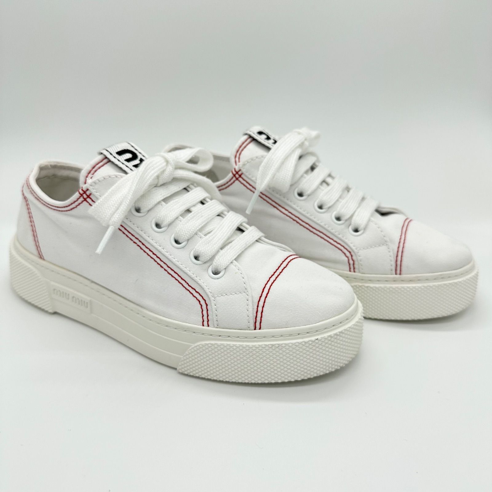 MIUMIU ミュウミュウ キャンバス スニーカー レディース シューズ miu 