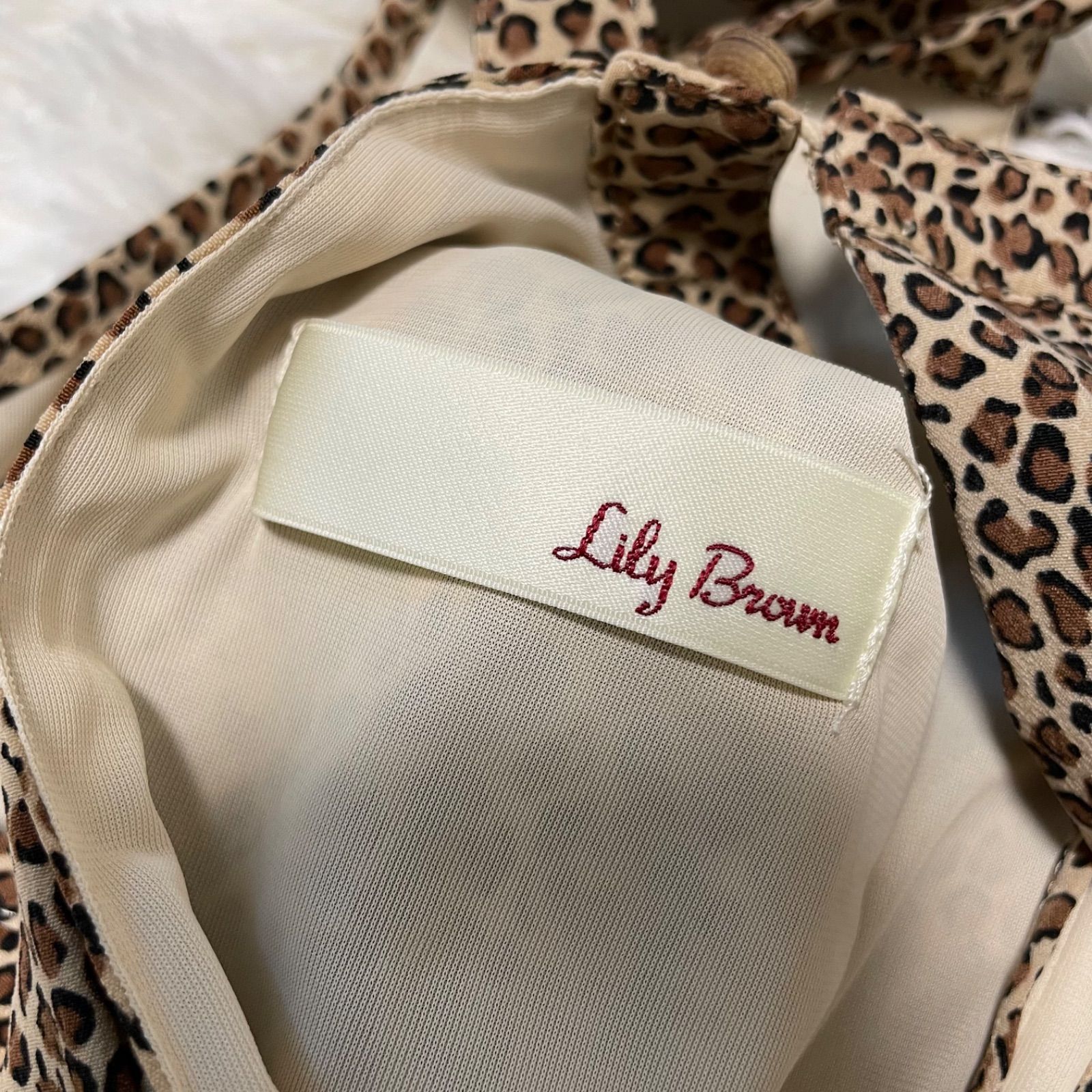 リリーブラウン LILY BROWN アメリカンスリーブ ロンパース レオパード 