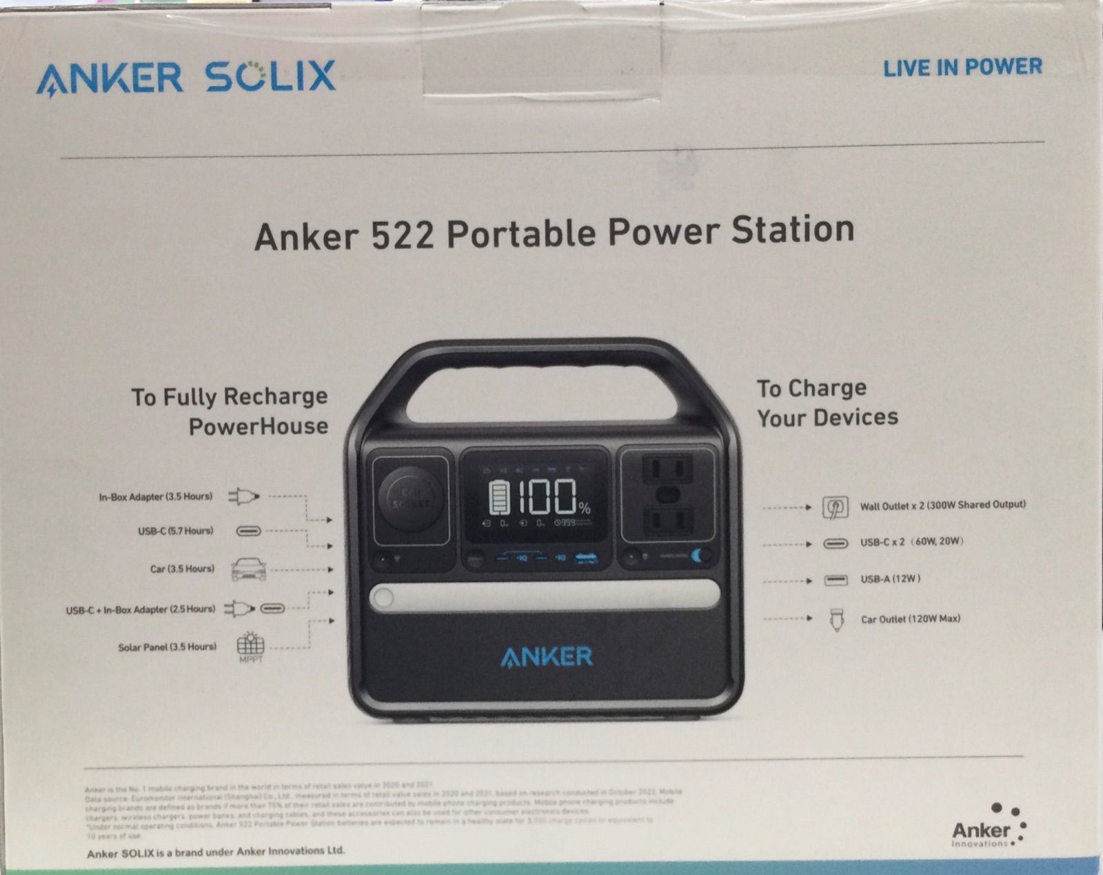 未開封 Anker アンカー 522 Portable Power Station (PowerHouse 320Wh