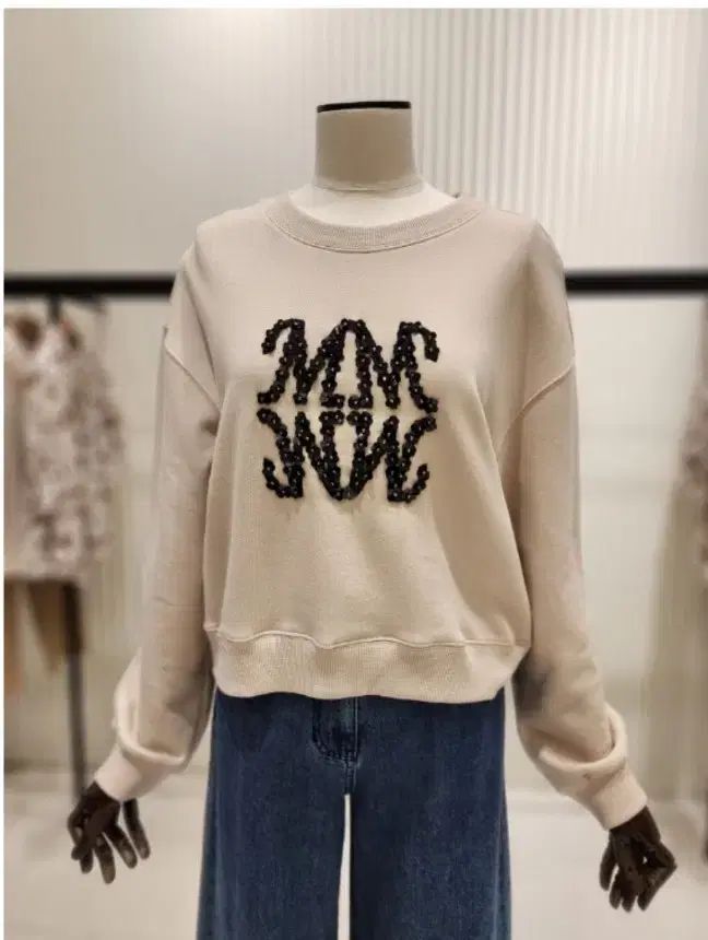 MOJO.S.PHINE モジョエスピン 2025 スパンコール ロゴ トレーナー S サイズ