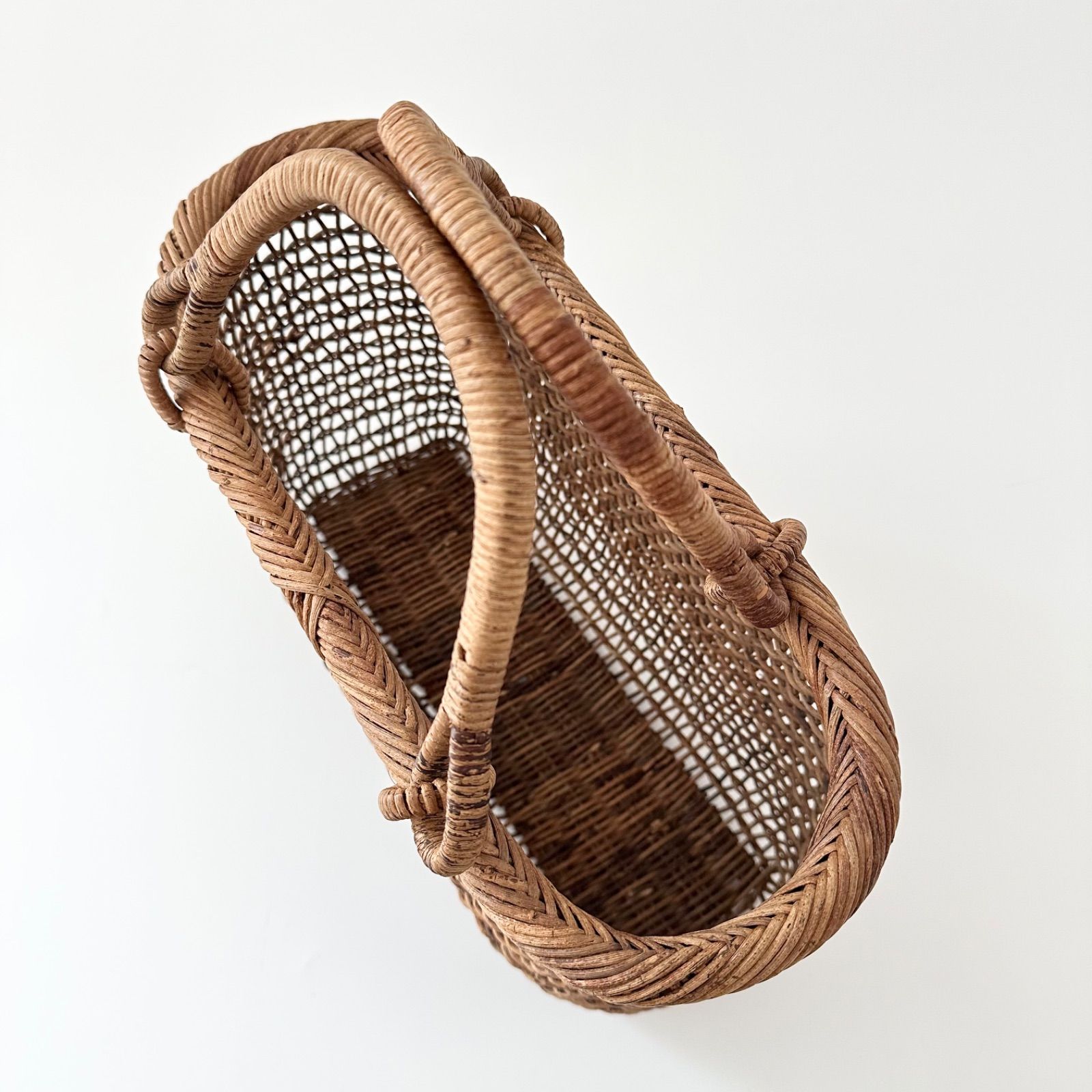 かごバッグ こだし編み