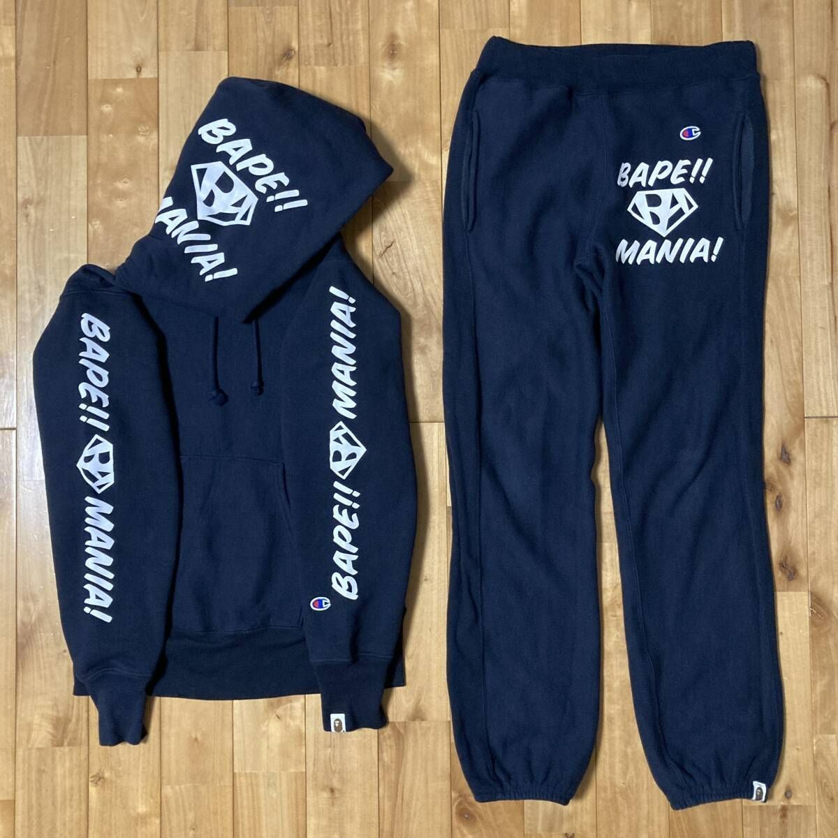 ☆会員限定☆ チャンピオン × BAPE MANIA セットアップ Sサイズ a 
