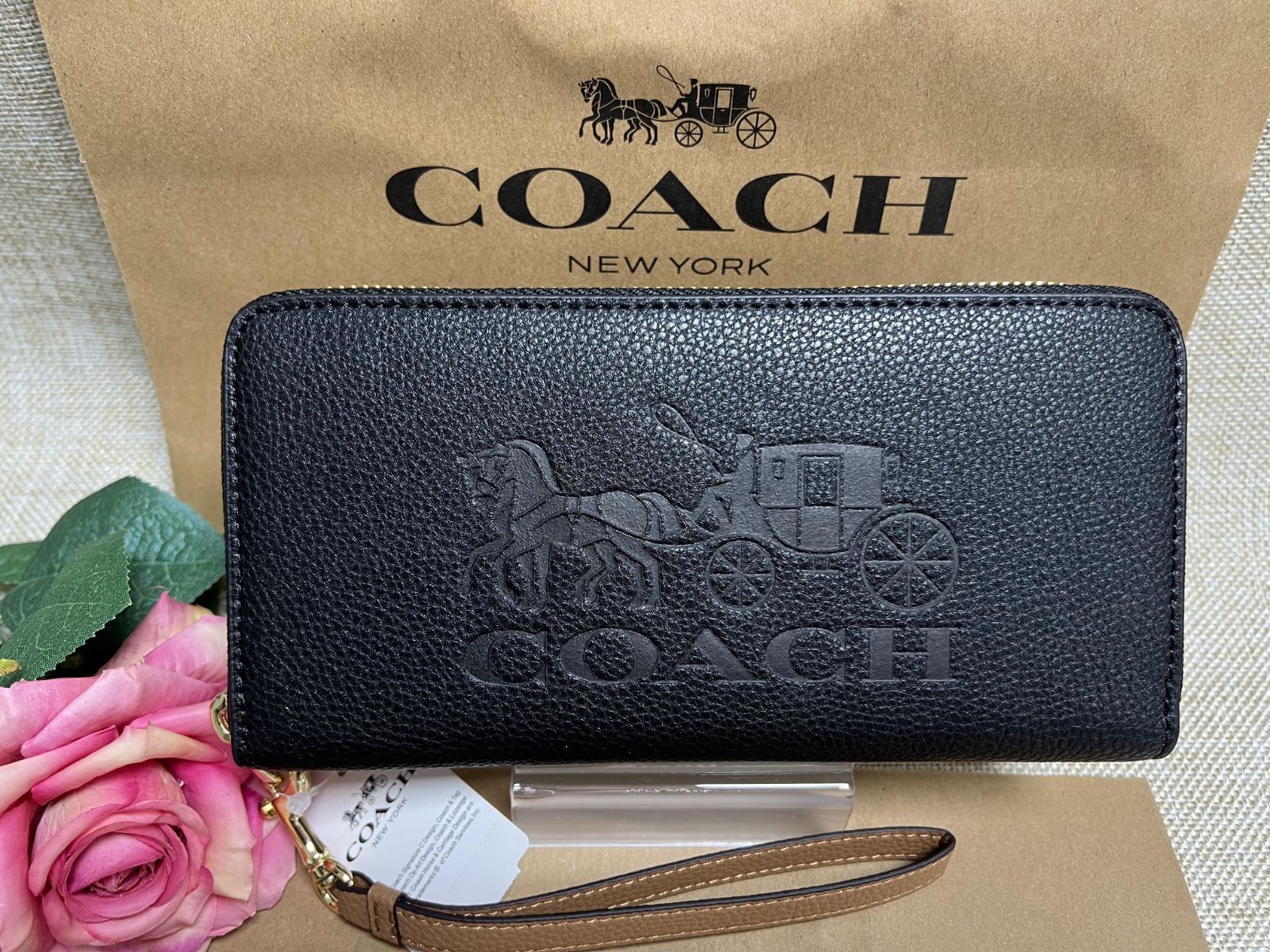 COACH コーチ 長財布 ホースアンドキャリッジ アコーディオンラウンド