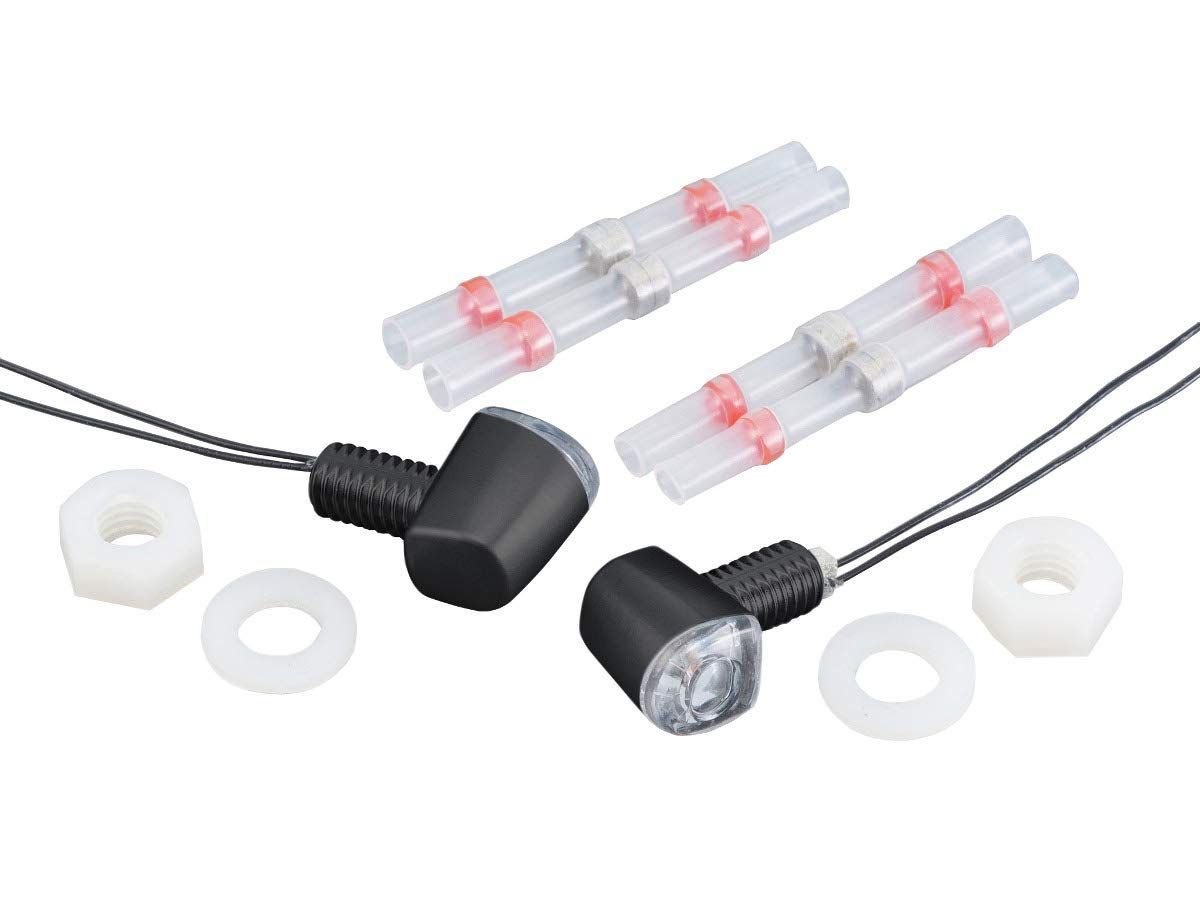 タイプ1_シングルタイプ(ウインカーのみ)_ブラックボディー キジマ(Kijima) バイク ウインカー LEDウインカーランプ Nanoタイプ ブラックボディー/クリアレンズ 219-5179