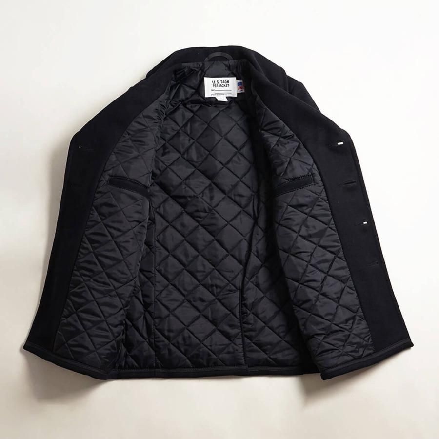 SCHOTT 740 ウール ダブルピーコート アメリカ製　ネイビー　サイズ40 SCHOTT 740 ウール ダブルピーコート アメリカ製 ネイビー