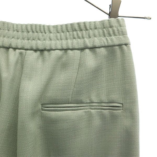 (ほぼ未使用品)ミラオーウェン 裾ベンツ後ろゴムワイドパンツグリーンサイズ
