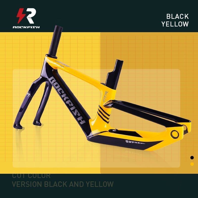 【JPバージョン】ROCKFISH カーボンフレーム 黒 / 黄 ランバイク 低重心 高剛性