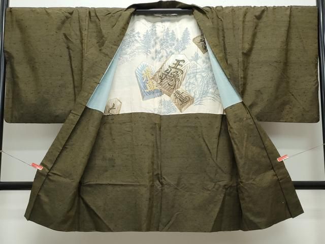 平和屋着物○上質な紬 笹 正絹 逸品 CAAW3729vf