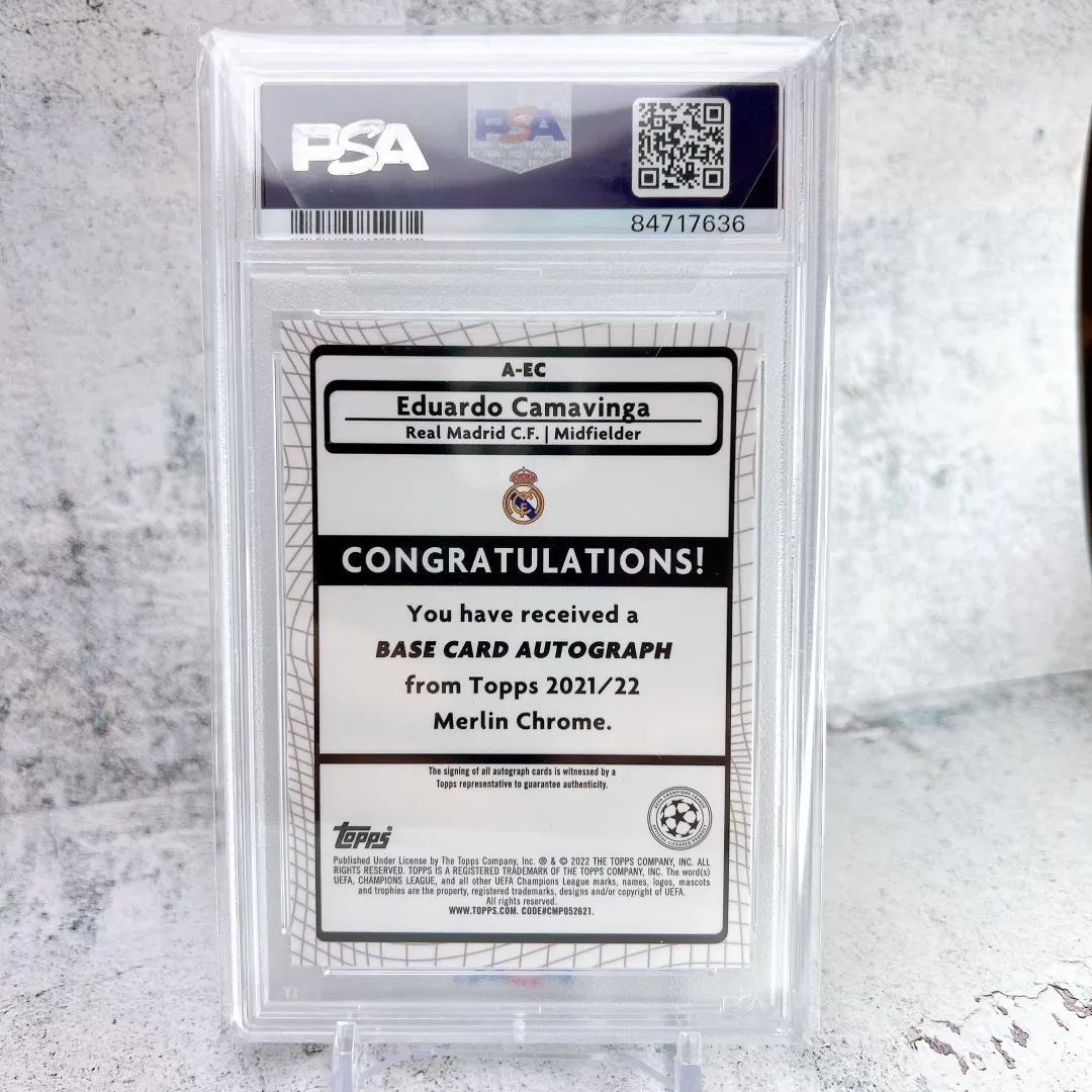 ☆PSA9☆エドゥアルド・カマヴィンガ☆直筆サインカード☆Autograph オートグラフ☆レアルマドリード フランス代表☆TOPPS トップス  マーリン☆チャンピオンズリーグ制覇☆ - メルカリ