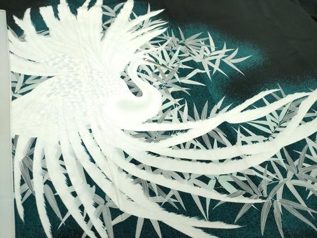 平和屋着物○京友禅作家 山科春宣 黒留袖 松文 たたき染め 正絹