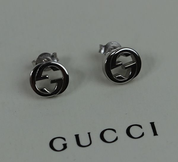 グッチ ピアス ダブルG シルバー GUCCI 極美品 p976-