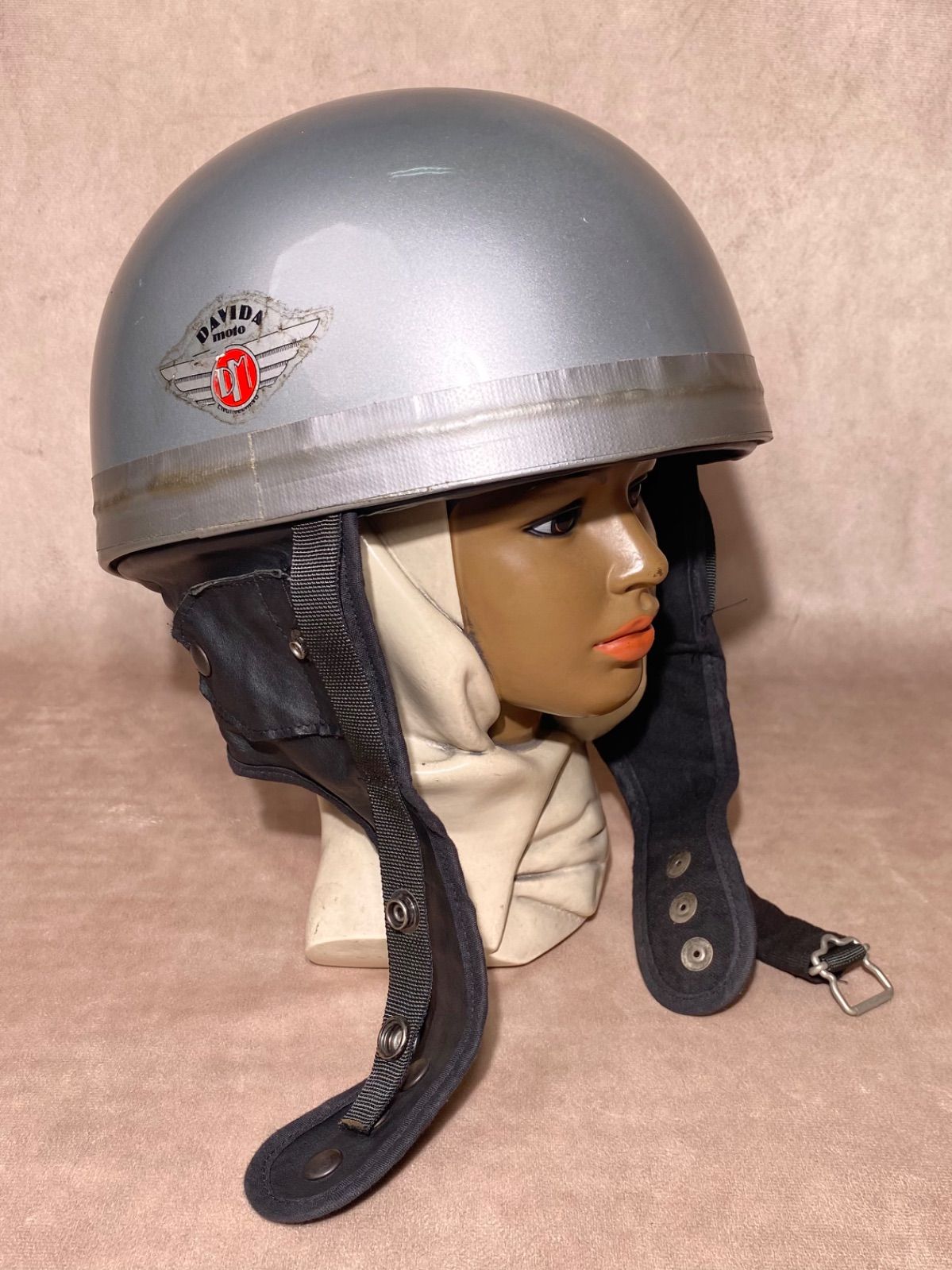 英国製 DAVIDA ヴィンテージヘルメット 【halcyonゴーグル付き】ダビダ