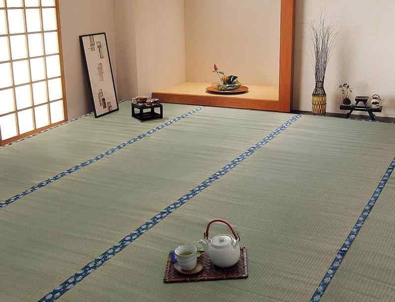 イケヒコ 国産 い草 上敷き ラグ カーペット 撥水 ほほえみ 三六間4.5帖 約273?273cm 1104544