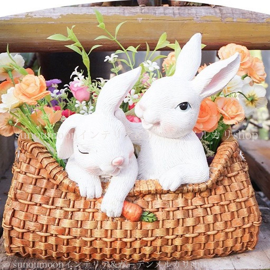 バスケット風 ウサギ