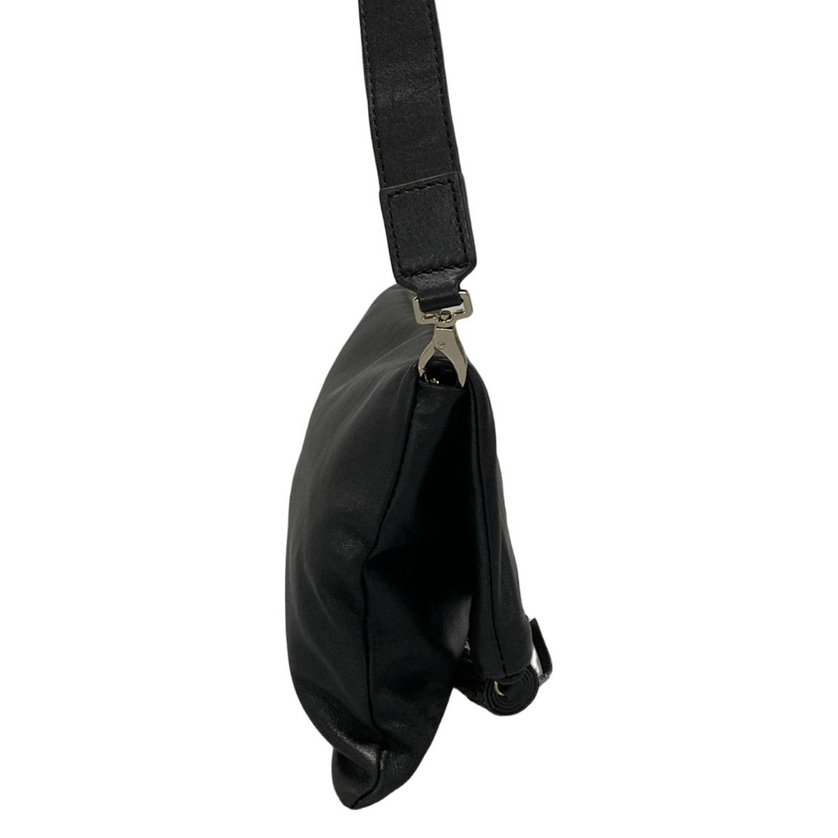 Anya Hindmarch アニヤハインドマーチ ショルダーバッグ - 黒 フラップ タッセル レザー