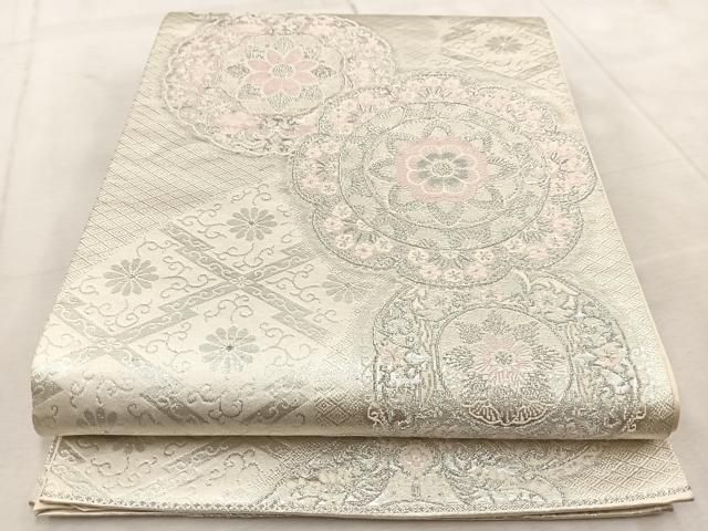 正絹六通袋帯 【王朝華紋】