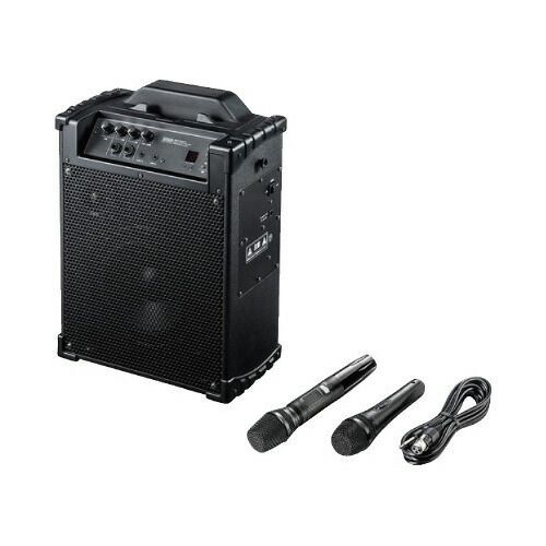 ワイヤレスマイク付き拡声器スピーカー 幅２８０×奥行１６０×高さ３９０ｍｍMM-SPAMP10 サンワサプライ
