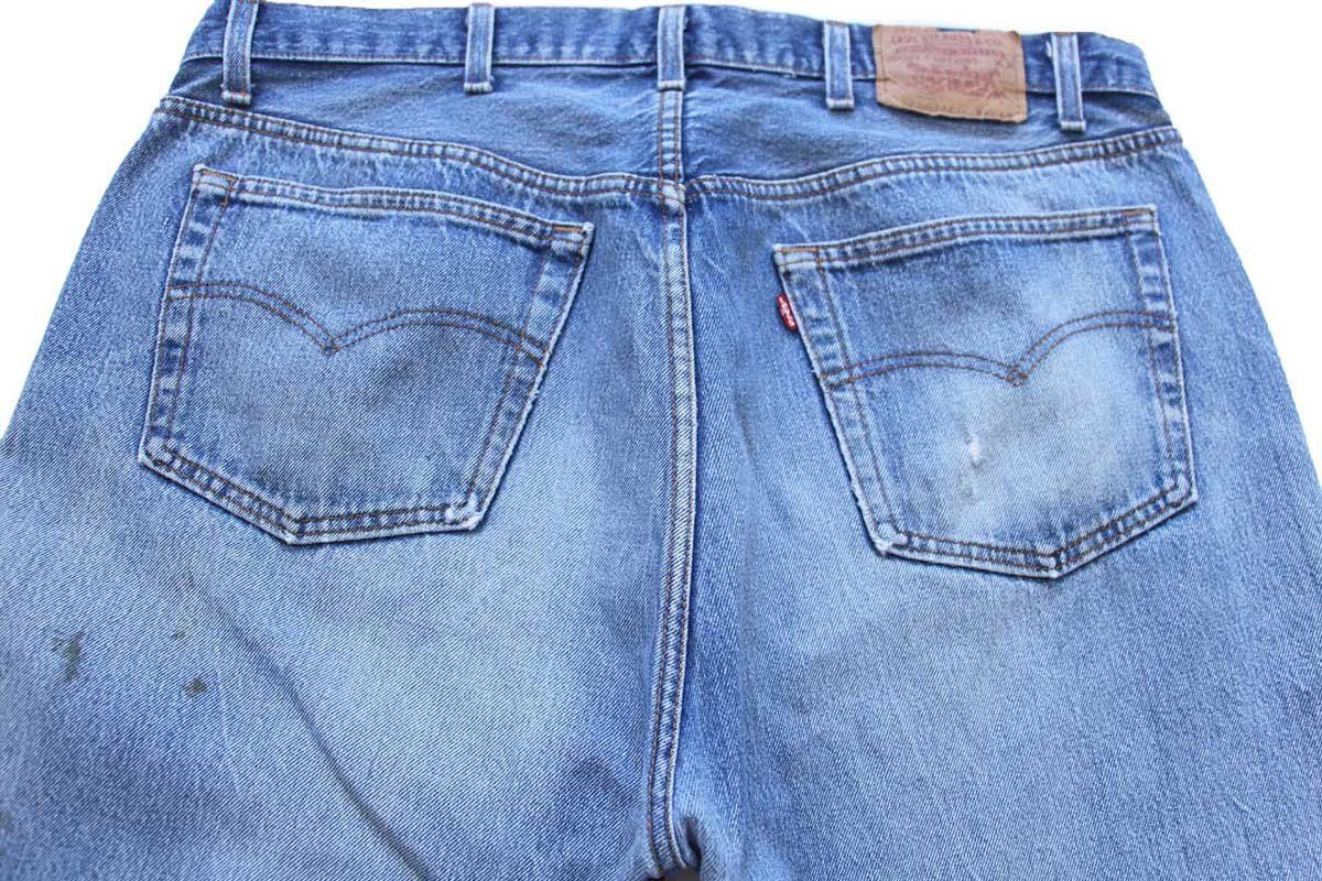 80s USA製 Levi'sリーバイス 501 ダメージ リペア デニムパンツ