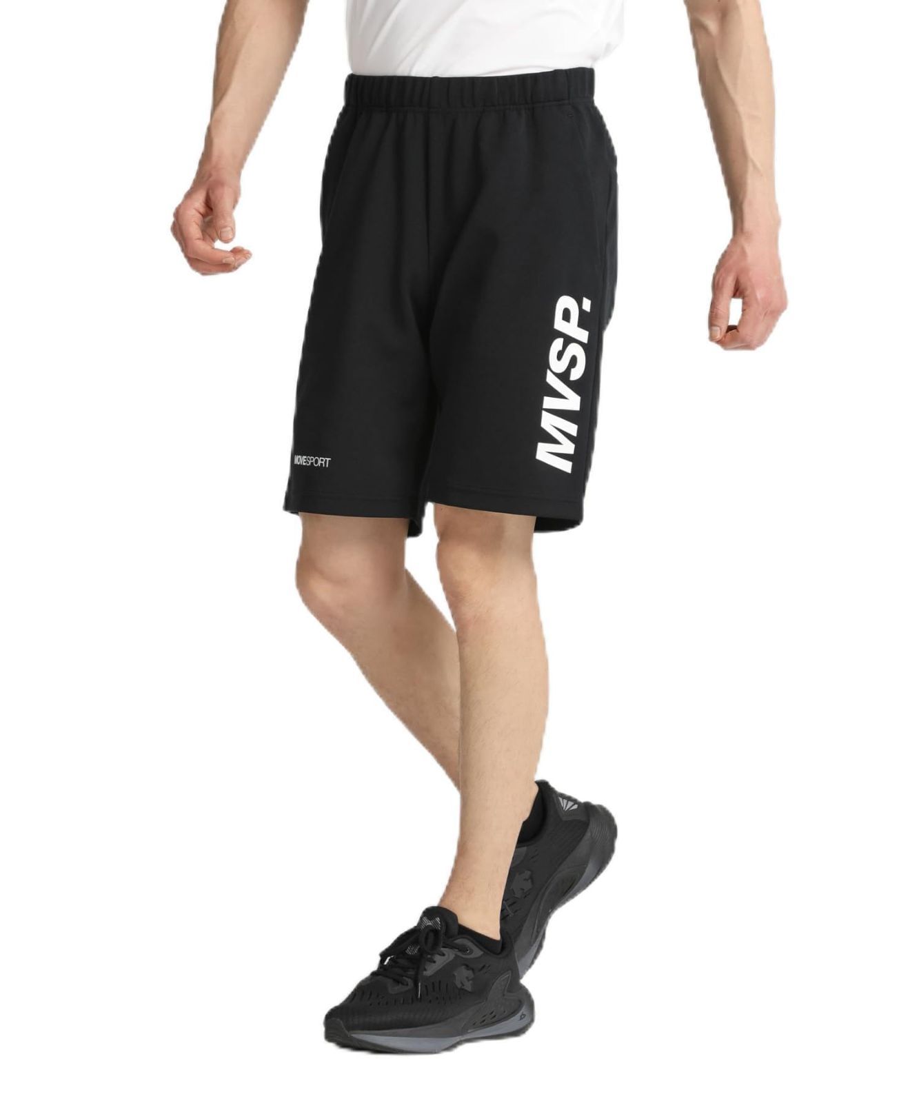 新生活応援SALEL_BK [ムーブスポーツ] ハーフパンツ デサント S.F.TECH ショーツ ストレッチ UVカット(UPF50+) 左右ヒップポケット付き メンズ BK L