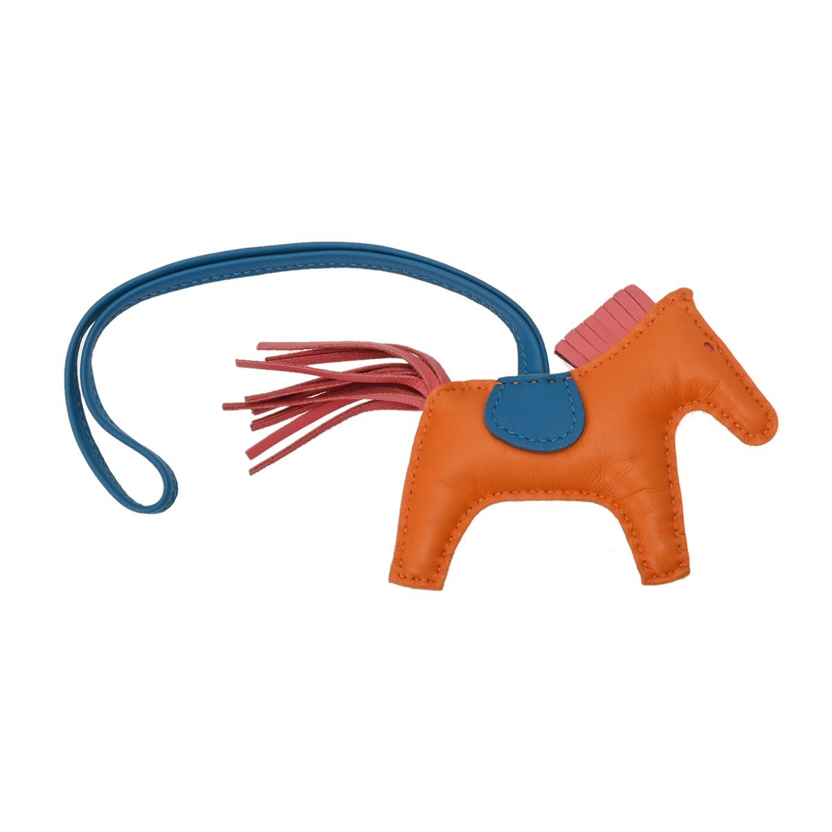 エルメス ロデオ PM バッグチャーム ジョーヌドール|ブルーザンジバル|ピンク系 A刻印 2017年頃 ユニセックス アニョーミロ チャーム