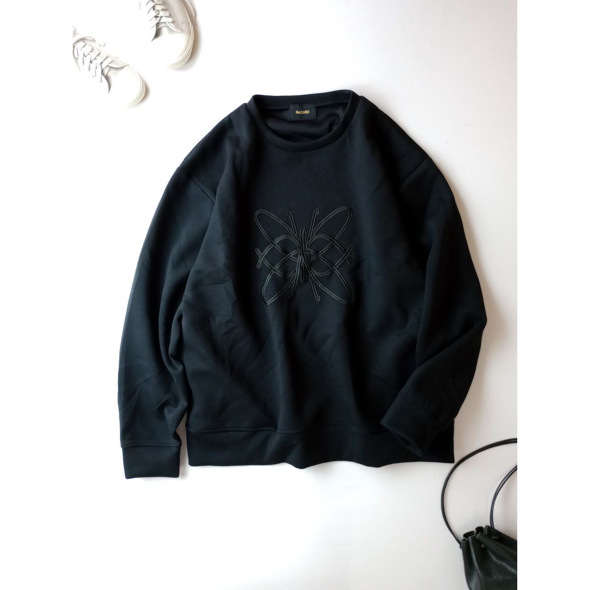 定価16500円 ReZARD リザード Tangled Logo Sweat ヒカル ロゴ スウェット バタフライ 刺繍 XL 黒  ブラック(119K+2549)24A - メルカリ