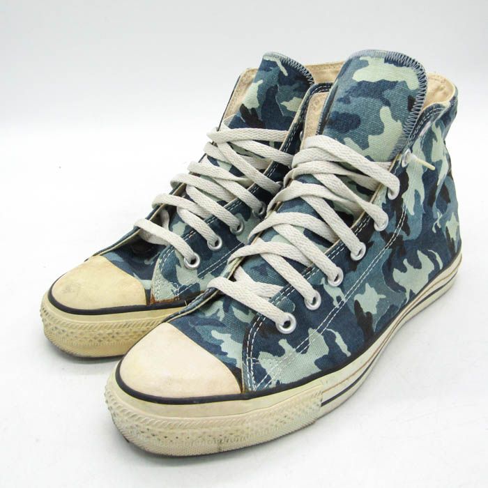 コンバース スニーカー ハイカット オールスター チャックテイラー シューズ 靴 メンズ 8サイズ ブルー CONVERSE 【中古】