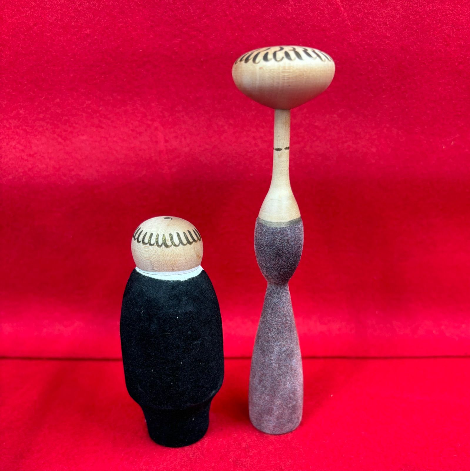 こけし 紳士と淑女 ペア モダンこけし 置物 民芸品 郷土玩具