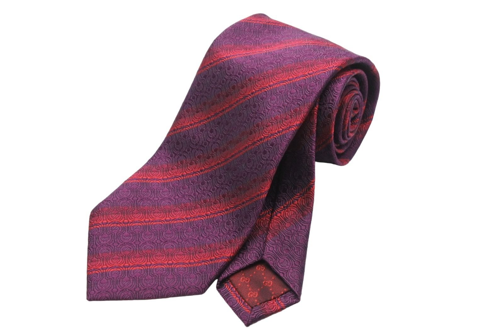 【美品✨】グッチ GUCCI GG ブラウン ストライプ 総柄 メンズ ネクタイ GUCCI グッチ ネクタイ ストライプ 総柄 GG トムブラウン期
