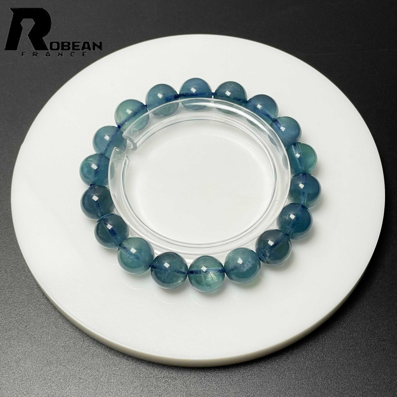 天然石　パワーストーン　ブルーグリーンアクアマリン　ブレスレット 逸品 EU製 定価13万円☆ROBEAN・ブルーグリーンアクアマリン