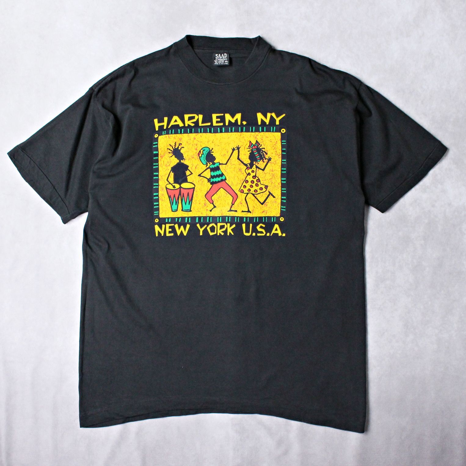 SAAD】90s ビンテージ HARLEM NY ブラックミュージック Tシャツ