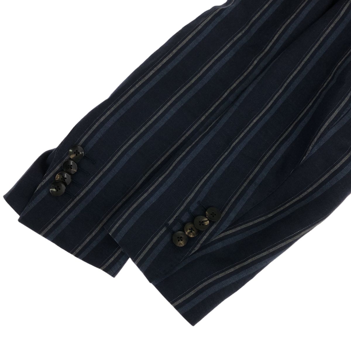 LARDINI テーラードジャケット ストライプ LARDINI ラルディーニ リネン コットン ストライプテーラード