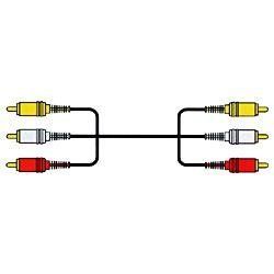 【】JVCケンウッド ビクター ピンプラグX3-ピンプラグX3 5M 2重シールド VX-450E