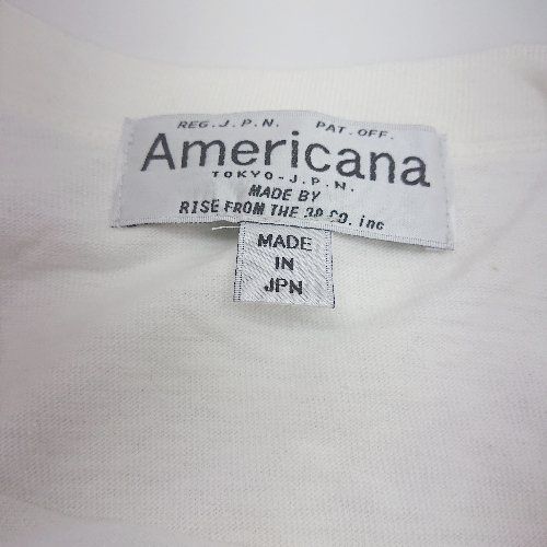 ◇ AMERICANA アメリカーナ 半袖 Tシャツ 表記なし ホワイト レディース E  【1405140038002】