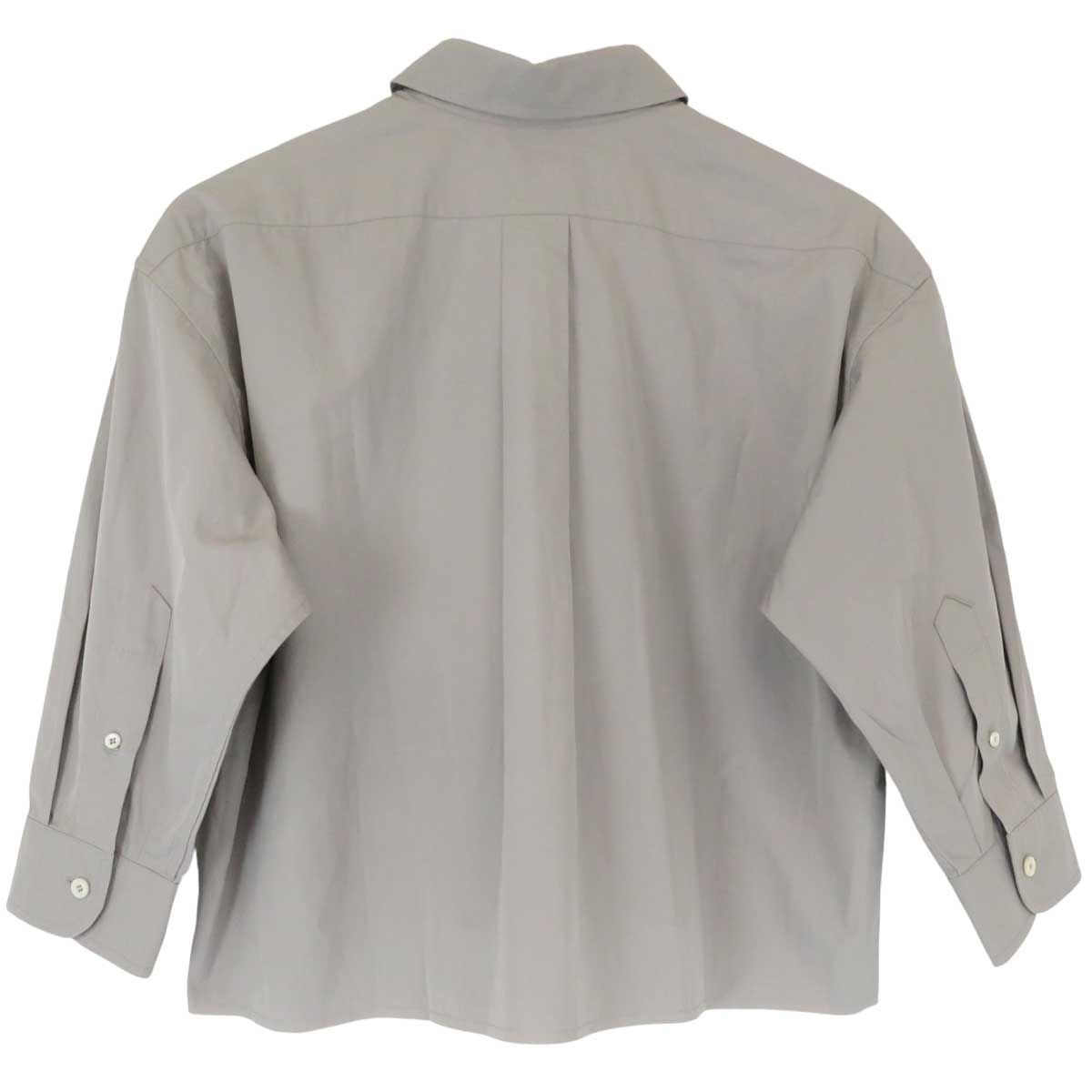 ミュウミュウ ロゴ ポプリン シャツ MK 1659 SOOO 10 RG レディース グレー MIUMIU アパレル 小物