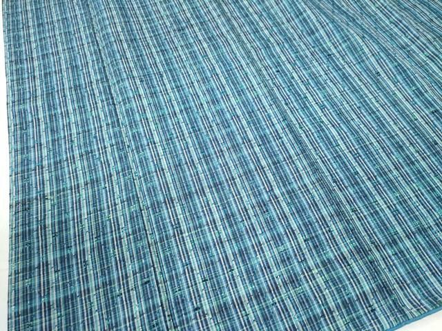 平和屋着物●上質な紬　花織　格子柄　正絹　逸品　未使用　CAAU2986yc 平和屋着物○上質な紬 花織 格子柄 正絹 逸品 未使用 CAAU2986yc