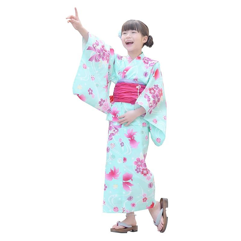 日本製メゾピアノ お祭りフルーツ柄130〜140㎝女児浴衣　平成レトロ 日本製メゾピアノ お祭りフルーツ柄130〜140㎝女児浴衣 平成