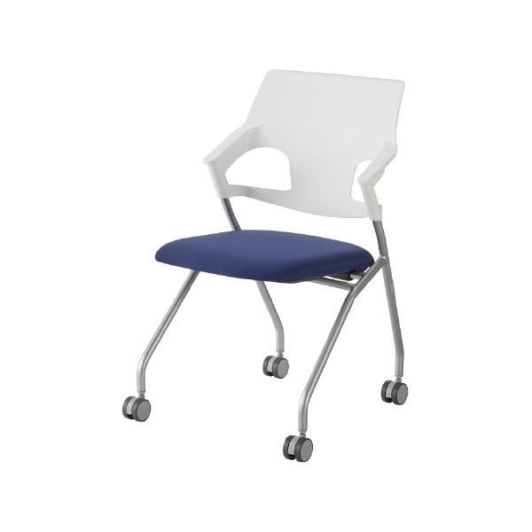 JTX 846210)会議イス GK-31R ネイビー 肘無 ( GK-31R NV ) プラス(株) (メーカー取寄) スマートオフィス会議イス GK-31R NV ネイビー 肘無 ジョインテックス