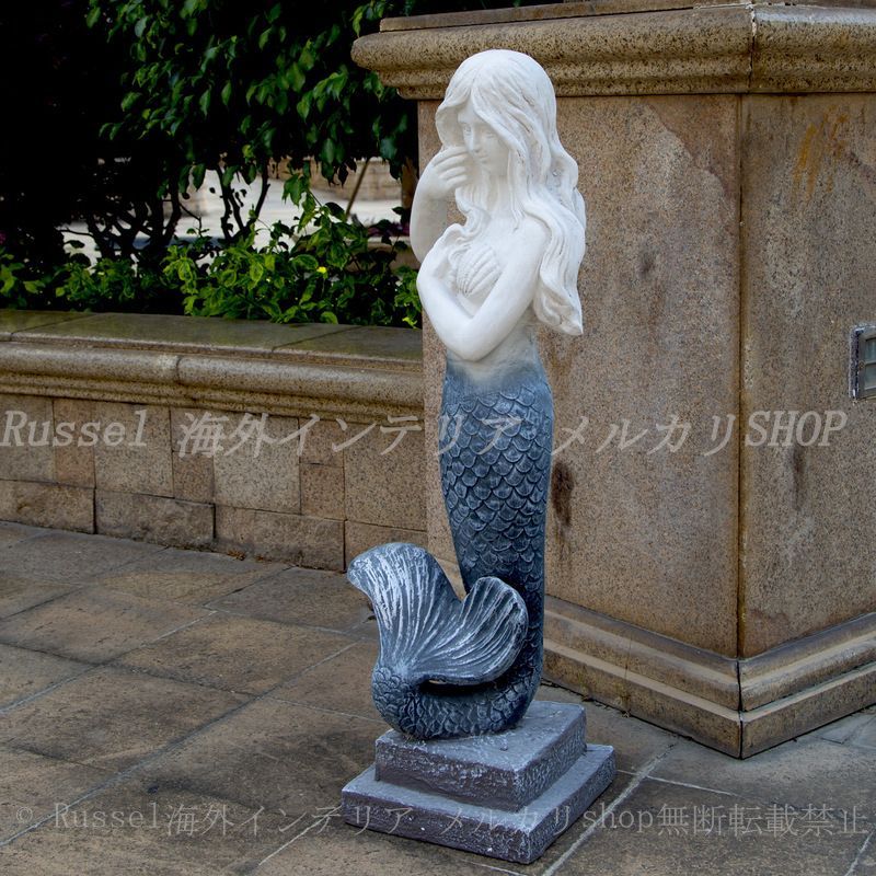 ガーデン オブジェ 人魚 マーメイド おしゃれ かわいい インテリア 北欧 置物 オーナメント 装飾 ディスプレイ SNS映え 庭 テラス YUZUMIYA_COM