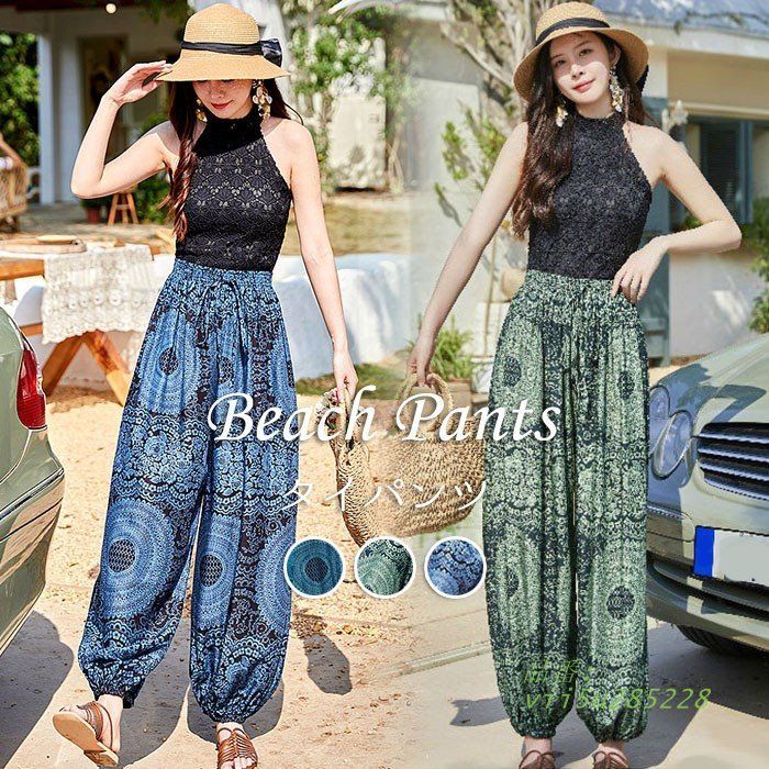 タイパンツ2本組　サルエルパンツ ワイドパンツ メンズ イージーパンツ サルエルパンツ クロップドパンツ ストライプ リラックス ウェストゴム タイパンツ 七分丈 リネン風パンツ