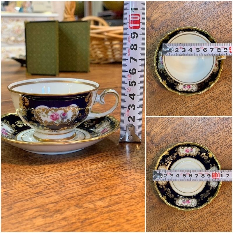 REICHENBACH Echt Kobalt デミタスカップ＆ソーサー 1客 ドイツ製