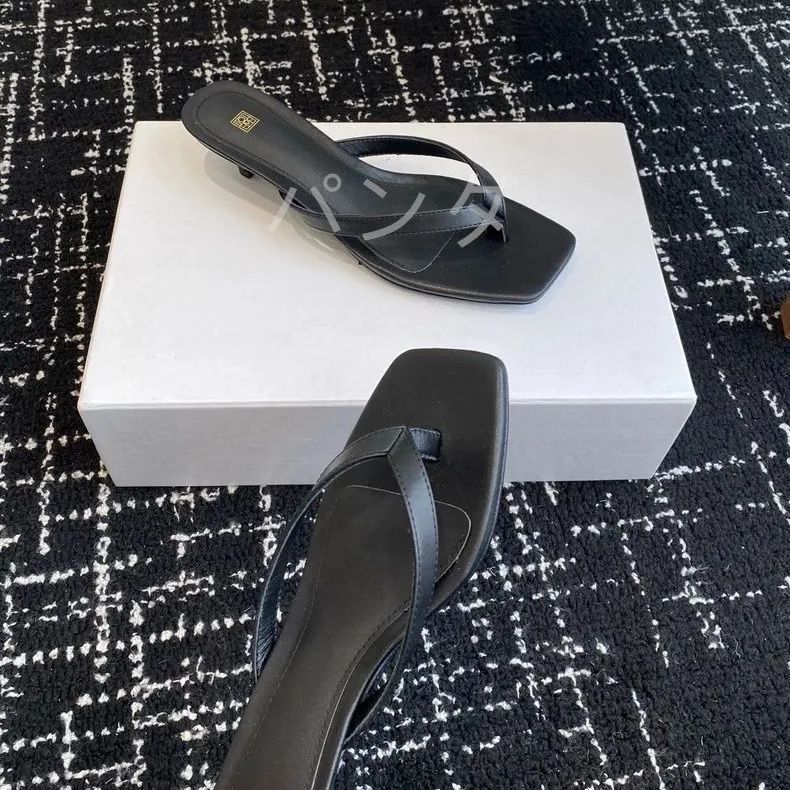 TOTEME トーテム HEEL FLIP FLOPS トングサンダル ブラック