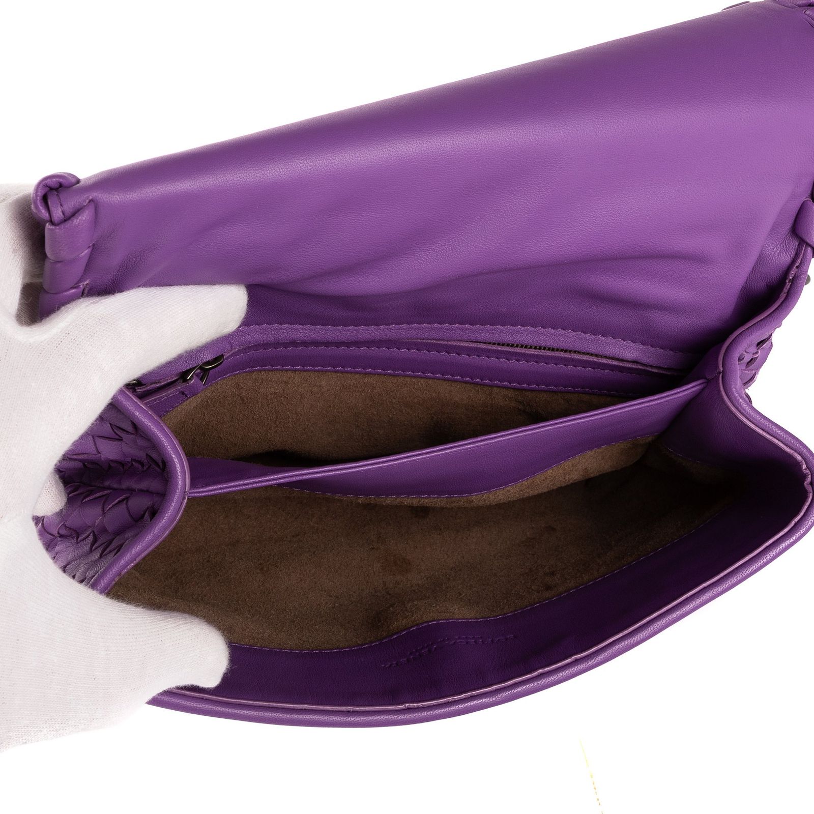 BOTTEGA VENETA ボッテガヴェネタオリンピア紫イントレチャートレザーA DECORATOM_COM_BR