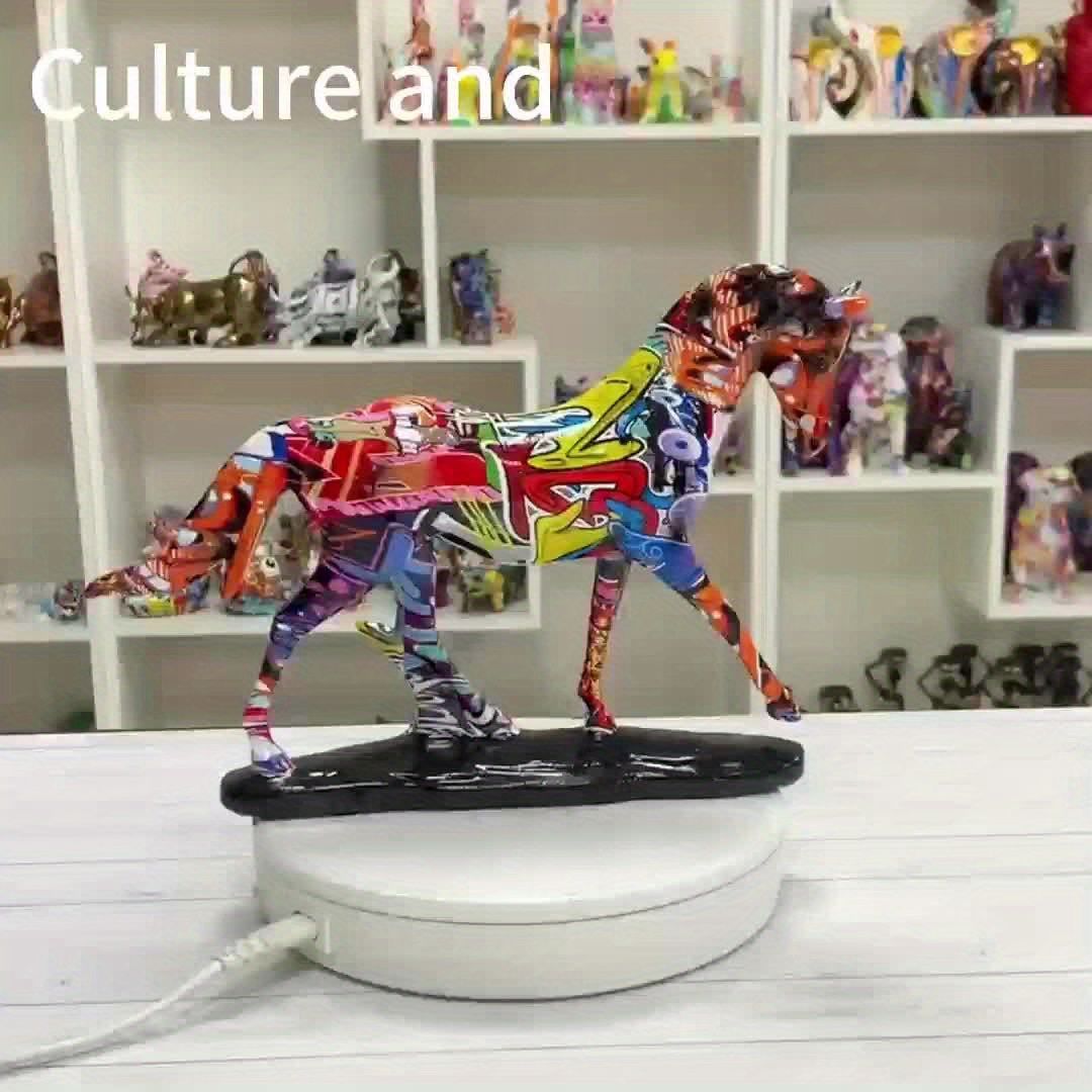 馬 ホース 置物 オブジェ インテリア 装飾 カラフル ペイント リビング 