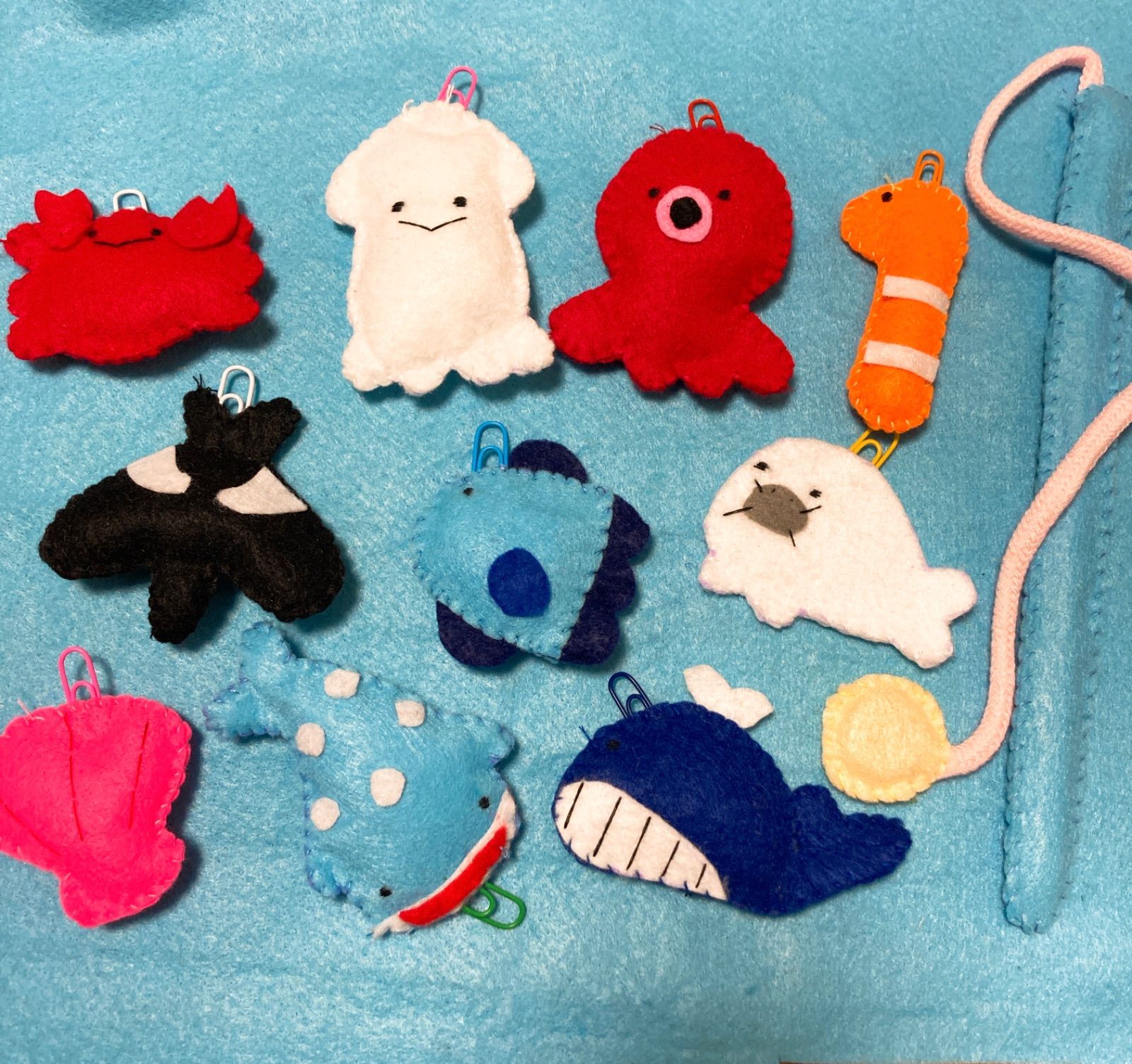 メルカリshops Handmade 魚釣り さかなつり ハンドメイド フェルト 10匹セット