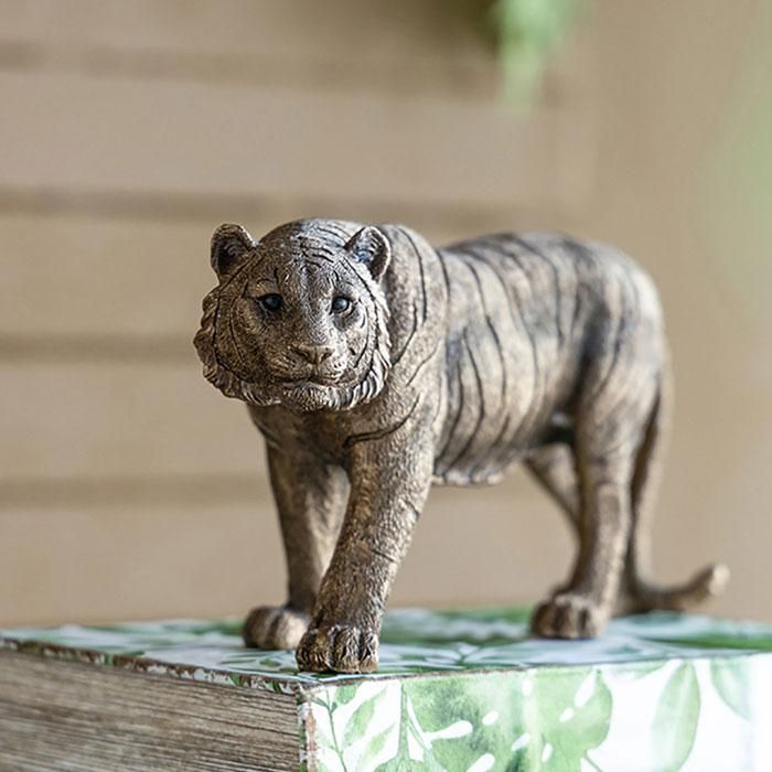 ティーグルブラン 虎 置物 オブジェ 寅 とら インテリア 30cm 1点 虎の置物 寅の置物 虎 トラ 陶器 茶寵 手作り オブジェ かわいい
