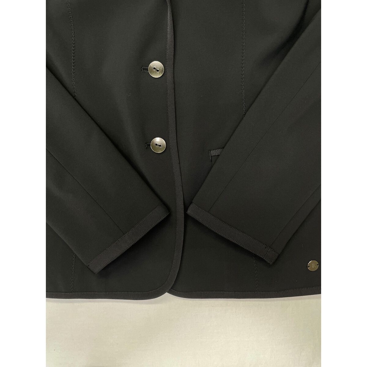 LANVIN - coco 未使用品 ランバンスポール LANVIN SPORT レディース テーラードジャケット 38(M) 黒 ブラック 春夏 coco 中古 ランバンスポール LANVIN SPORT レディース