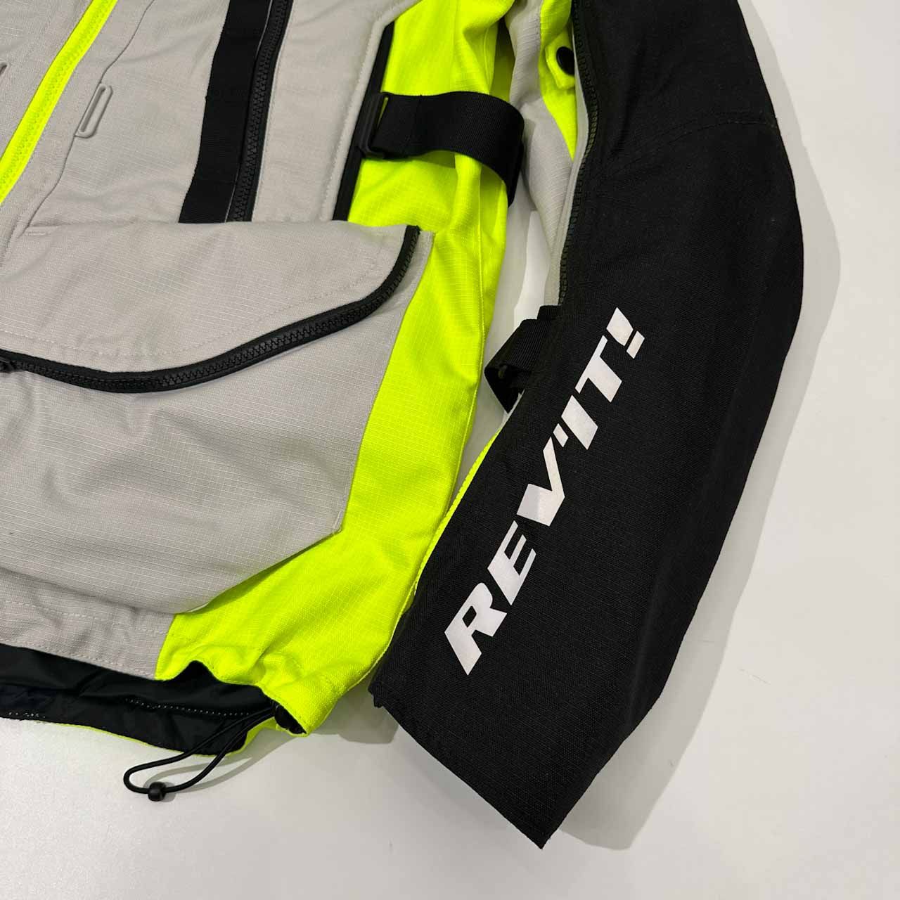 REV'IT REVIT レブイット ライディング ジャケット ライダース サイズ L /ブラック×シルバーグレー×蛍光イエローグリーン/メンズ/バイクウェア